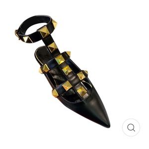 NEW SILUM STUDDED ANKLE STRAP FLAT SANDALS- size 9